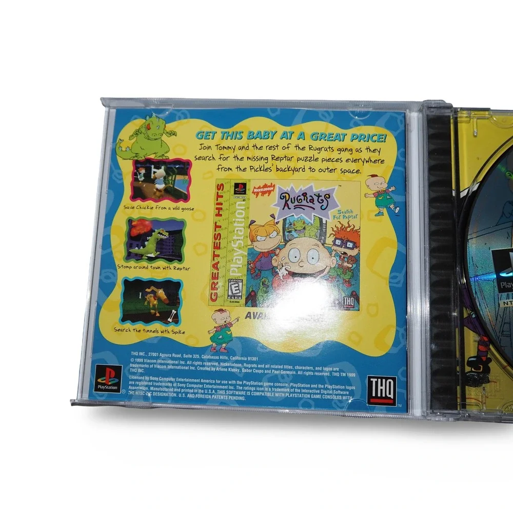 Rugrats Studio Tour PS1 Game Black Label Sony PlayStation 1999 Complete